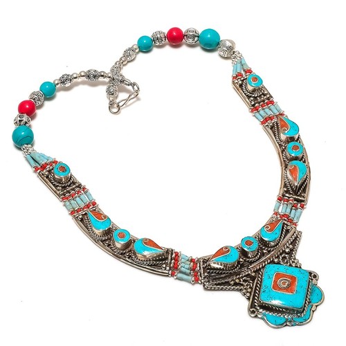 Collana turchese corallo rosso