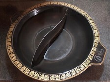 Wok Padella HotPot 2 flavors 38/43,5 cm with divider "Rosso d'Oriente" litri 8