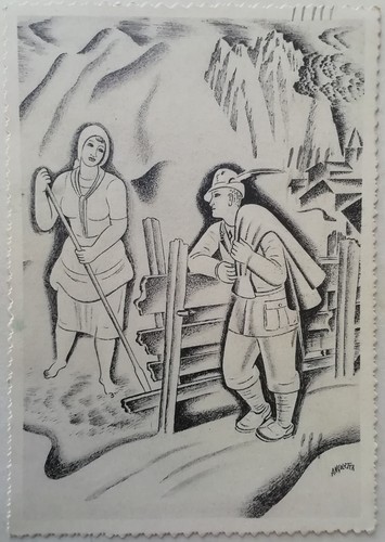 Cartolina reggimento alpini - cartolina,