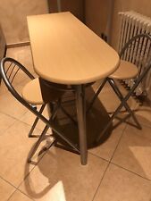 Banco Tavolo da Cucina Con 2 Sgabelli in Mdf Bristol Con 4 Ripiani Stile Bar