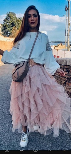 Gonna voulant rosa marca - rosa,,