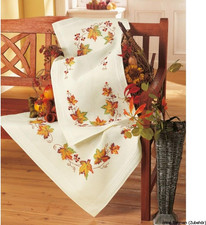 Ricamo Punto Croce Prestampato Tovaglie Foglie Autunnali Biancheria Da Tavola Se