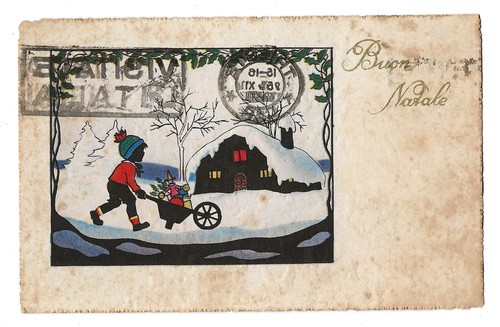 Cartolina buon natale con - cartolina,