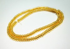 1filo/175pz perline rondelle pietre ematite 4x2mm dorato foro 1mm bijoux