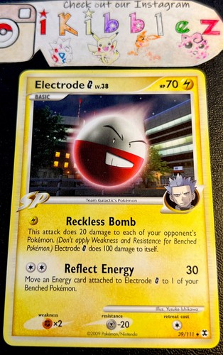 Carta pokémon electrode - carta,