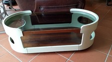 Tavolino Da Caffè Anni 70 Joe Colombo Stile Legno Laccato Curvato Coffee Table
