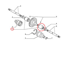 GIUNTO OMOCINETICO DIFFERENZIALE FIAT PANDA - LANCIA Y10 ORIGINALE 7794706