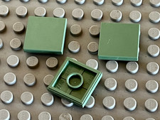 3 x LEGO Star Wars Sand Green Sandgreen tile ref 3068b / Set 4729 7194 ...