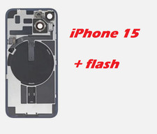 COVER POSTERIORE BACK COVER + TELAIO + MAGSAFE VETRO FOTOCAMERA IPHONE 15 logos