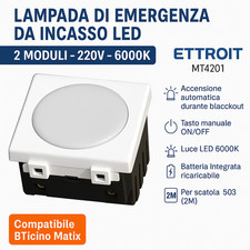 Lampada Emergenza da Incasso
