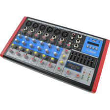 MIXER 8 CANALI PROFESSIONALE CON USB BLUETOOTH EFFETTI ECO DJ KARAOKE PIANOBAR  