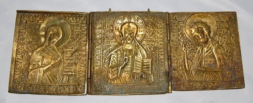 Antica icona trittico - icona,, trittico,