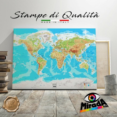 Quadro mappa mondo world map - mondo,