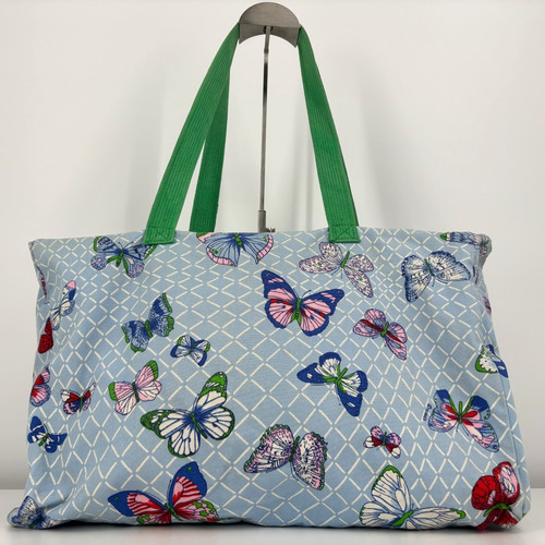 Borsa tote hermes tela - hermes, blu