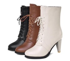 Stivaletti donna tacco a blocco festa sexy up autunno inverno casual scarpe cavaliere