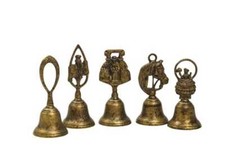 Set of 5 Burnished Brass
