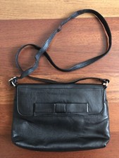 Ashwood Vera Pelle Borsa Pochette Tracolla Donna Nera Media Fiocco Classico New