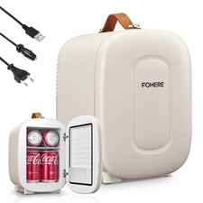 FOHERE Mini Frigo 5L, Frigorifero Piccolo Con Presa USB, Portatile 220V CA/12V C