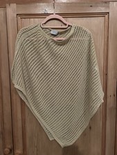 Poncho JIGSAW in lino lavorato