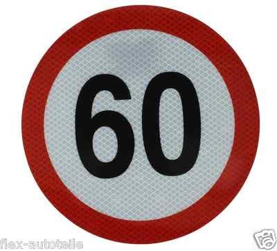Targhetta segnale 60km - targhetta, 60km/h