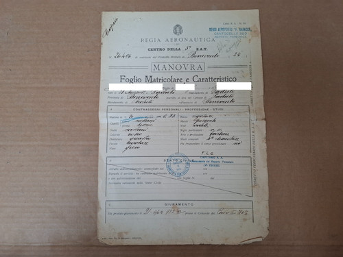 Documento regia aeronautica - regia,