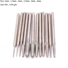 Punta per incisione macinazione diamantata gambo 2,35 mm per pietra vetro gioielli fine