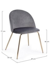 Poltroncine velluto grigio - poltroncine,