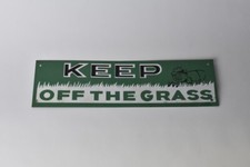Vintage Keep Off The Grass Sign Warning Cautionary Joke Marijuana Pot Garden Old
