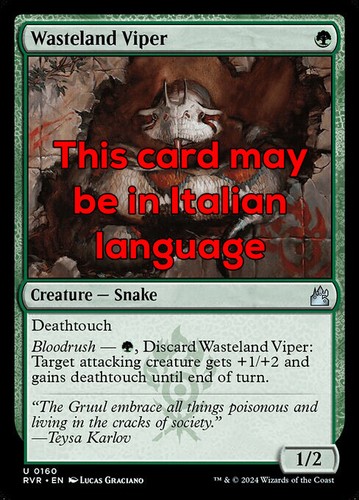 Mtg wasteland viper foil exc - viper,