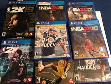Lotto PS4 NBA 2k16 2k17 2k18 2k19 2k20 Legend Edition NFL Madden 2017 2018 (8) Usati