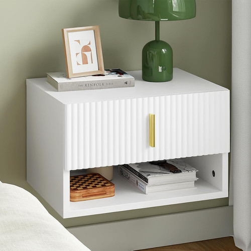 Comodino galleggiante led con - comodino,