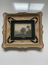 Dipinto olio paesaggio vintage senza titolo di Gino Tassinari firmato incorniciato 10x10