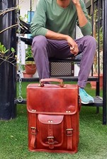 Borsa a tracolla vintage in vera pelle Messenger tracolla da donna