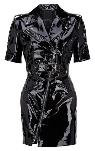 Trench donna pvc vinile lucido