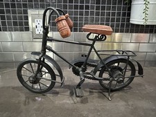 Home Decor Retro Nero Bicicletta Sedile e Maniglie in Legno 5” x 13” Bike Doll