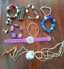 STOCK BIGIOTTERIA 12 PEZZI, Bracciali, collana,  orologio,anello