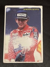 CARTOLINA SPORTIVA FORMULA 1 F1 AYRTON SENNA MCLAREN 17x11 CM AUTOMOBILISMO