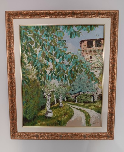 Quadro olio tela castello - quadro, "castello