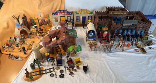 Mega playmobil western set - playmobil,