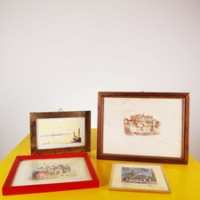quadri stampe vintage 4 pezzi