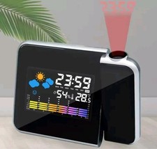 Sveglia da Comodino Digitale con Proiettore Igrometro Orologio Data JS-016