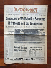 Tuttosport 20 marzo 1963 Ciclismo Milano Sanremo Groussard Wolfshohl 20-3-1963