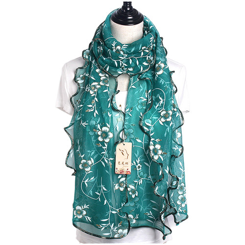 Sciarpa bordo floreale - , da