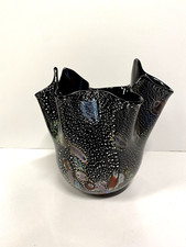 Vaso vintage fazzoletto vetro - vaso,