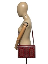 Vtg Moschino Red Leather