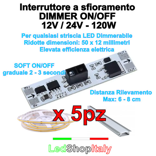 Interruttore sfioramento - x5, a