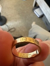 Anello tondo Cartier Love in oro giallo 18 kt