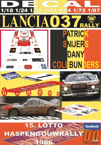 Decal lancia 037 - lancia,
