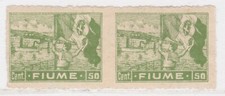 Fiume 1919 50c Coppia Non