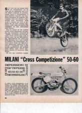 advertising Pubblicità -MOTO MILANI  CROSS COMPETIZIONE 50 60 1969 MOTOITALIANE